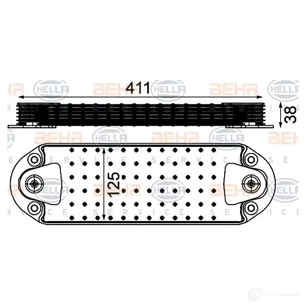 Масляный радиатор двигателя HELLA X7S WDXF 8mo376906471 4045621513771 48056 - Изображение 1