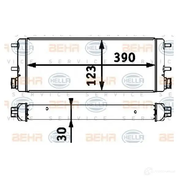 Масляный радиатор двигателя HELLA 8mo376725241 47898 PZBB8RJ _BEHR HELLA SERVICE_