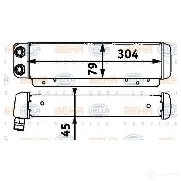 Масляный радиатор двигателя HELLA 8mo376725391 _BEHR HELLA SERVICE_ KGPBA8H 47908