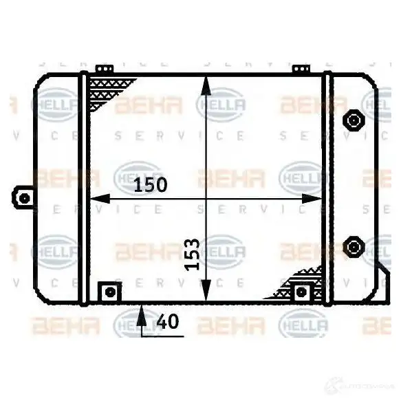 Масляный радиатор двигателя HELLA 8mo376725221 4GF0QXC _BEHR HELLA SERVICE_ 47896