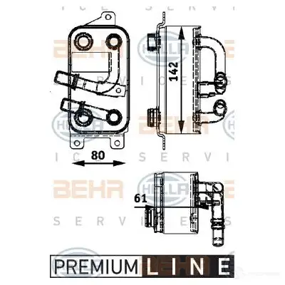 Масляный радиатор двигателя HELLA FEDKIS 8mo376726191 47938 _BEHR HELLA SERVICE_