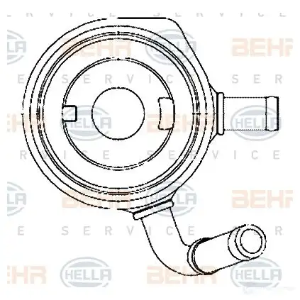 Масляный радиатор двигателя HELLA _BEHR HELLA SERVICE_ 8mo376797111 L2U8E 48034 изображение 0