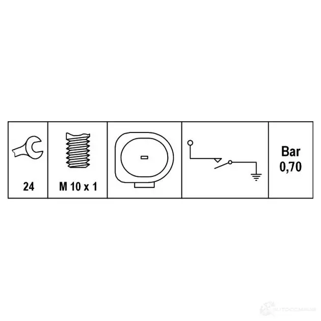 Датчик давления масла HELLA 22479 6ZL 008 280-031 RPI 898 4082300097085 изображение 6