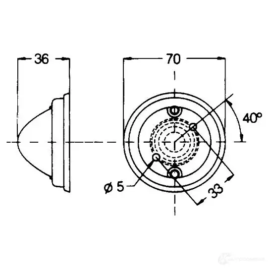 Габаритный фонарь HELLA 15353 2pf997023011 E12 7040 E12 7039