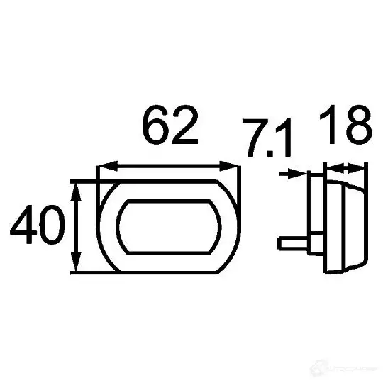 Габаритный фонарь HELLA 15285 2pf013323201 ABG5G51 Shapeline Tech изображение 2