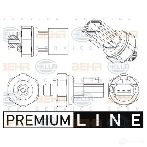 Датчик давления кондиционера HELLA 080 I99E 4045621528645 1424881106 6zl351005511 изображение 0