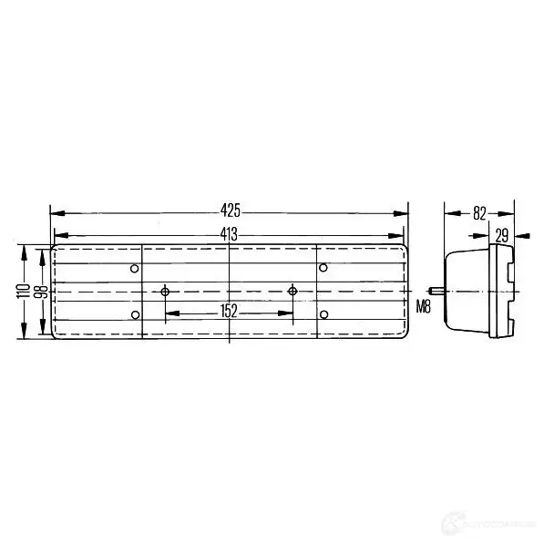 Задний фонарь HELLA 2sk004887165 W YI10 55016972 изображение 1