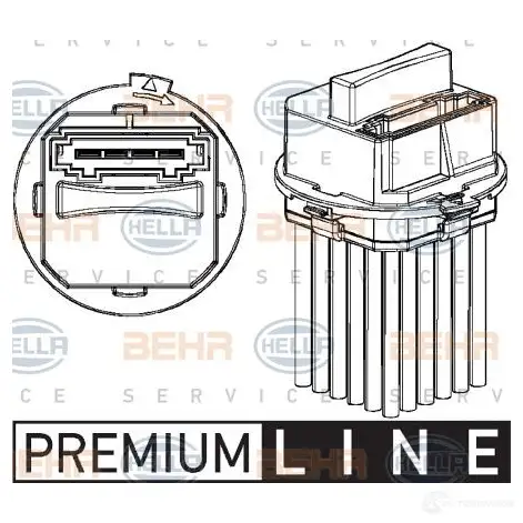 Сопротивление вентилятора салона HELLA 5hl351321321 _BEHR HELLA SERVICE_ 19814 HTBJZ изображение 0