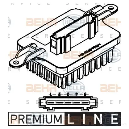 Сопротивление вентилятора салона HELLA 19826 _BEHR HELLA SERVICE_ 5hl351321571 TWDIF - Изображение 1