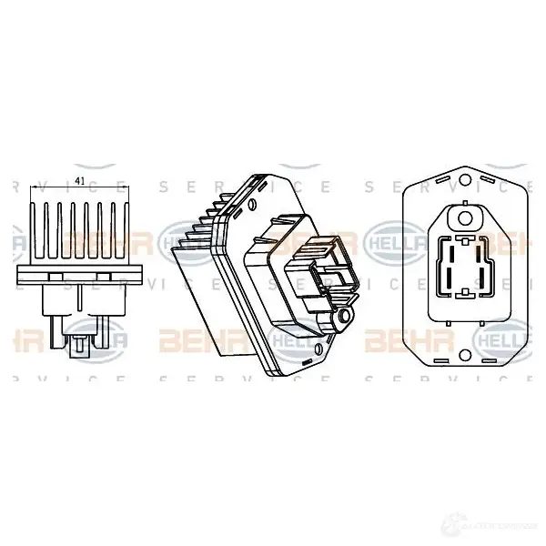 Сопротивление вентилятора салона HELLA 1437526920 SL DS1S 5hl351321764