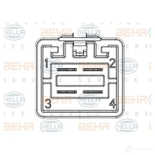 Резистор вентилятора печки HELLA 4045621522506 1424337376 0AAV L6Z 9ml351332451 - Изображение 1