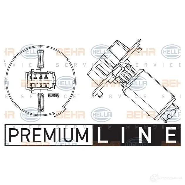Резистор вентилятора печки HELLA _BEHR HELLA SERVICE_ 52337 LP5RJZT 9ml351321551