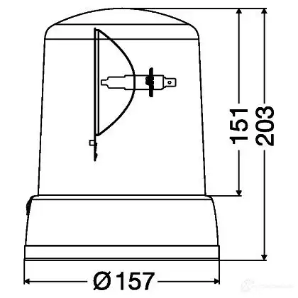 Вращающийся проблесковый маячок HELLA 025140 E1 1241 15819 2rl008062101 изображение 1