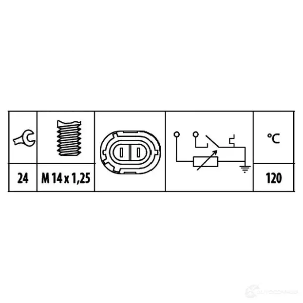 Датчик температуры охлаждающей жидкости HELLA 4082300306187 TF894 32 6PT 009 309-481 21008 изображение 1