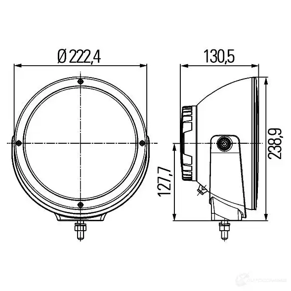 Фара HELLA 1F8 011 002-201 1191704769 E1 3967 E1 3161 изображение 1