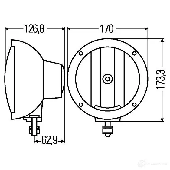 Фара HELLA Luminator Compact E1 2087 1F3 009 094-142 12616 изображение 1