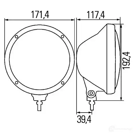 Фара HELLA Rallye 3003 Compact 1F3 010 119-011 E1 1901 12625 - Изображение 1