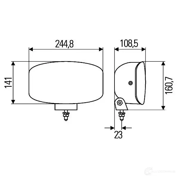 Фара HELLA E1 1655 1FE 008 773-041 Jumbo 320 FF 12812 изображение 1
