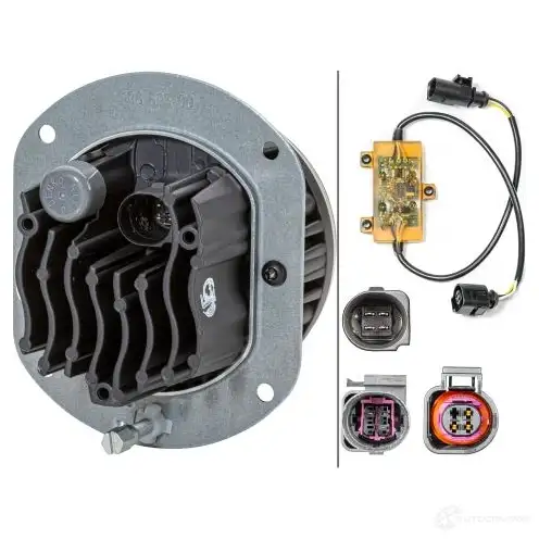 Фара HELLA 1F0 011 988-081 E1 3831 90 mm LED Modul 12596 изображение 1