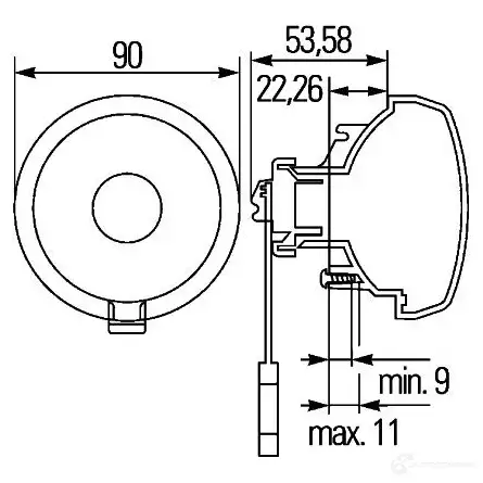 Стоп сигнал HELLA 2da965039091 E4 10215 14737 HSIGK3 изображение 1