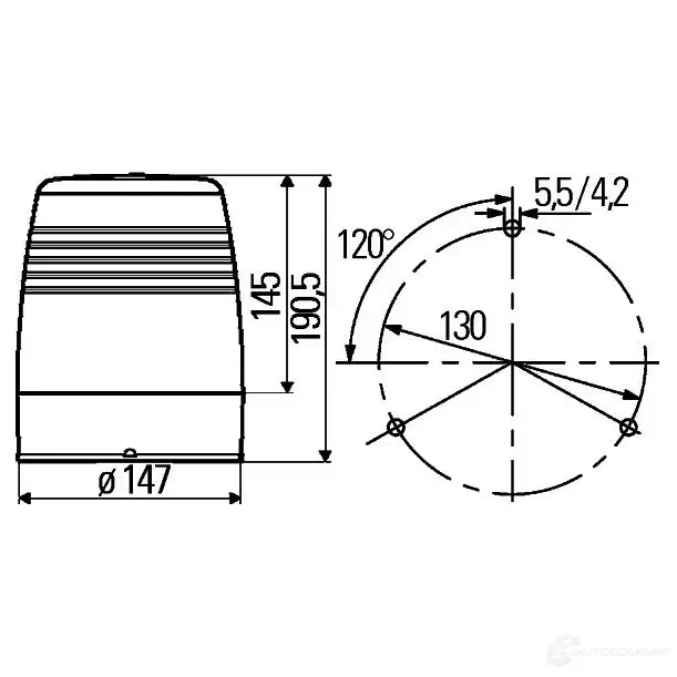Проблесковый маячок HELLA 2xd009051021 e1 3486 E1 1765 18414 изображение 1