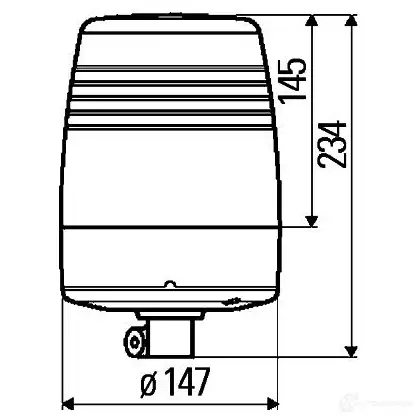 Проблесковый маячок HELLA E1 2141 2xd009052031 e1 3486 18419 изображение 1