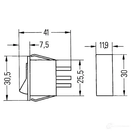 Переключатель HELLA XH0 C85V 20163 6fh004406052 4082300043822 изображение 1