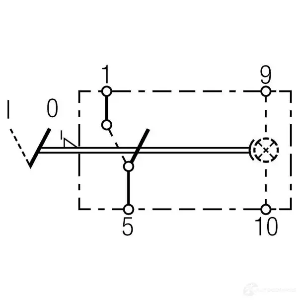 Клавиша HELLA EH65PRG 20100 6EH 007 832-041 06157 8 изображение 2