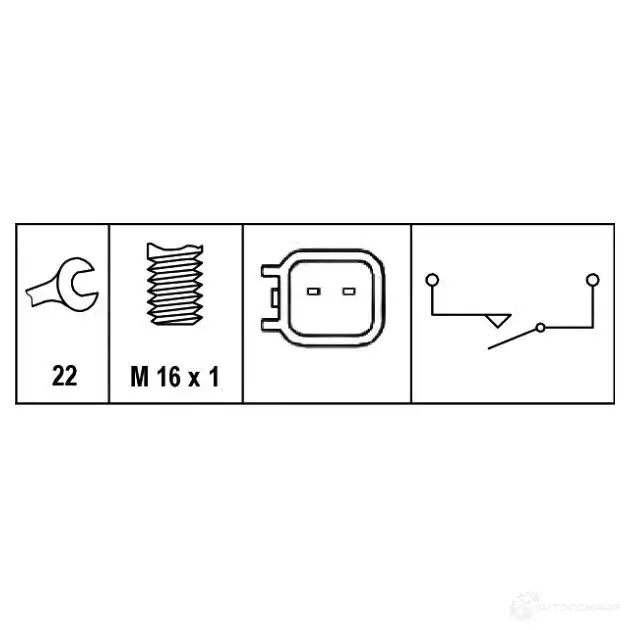 Датчик стоп сигнала, выключатель HELLA 4082300290684 100NR GO 22386 6zf010965051 изображение 1