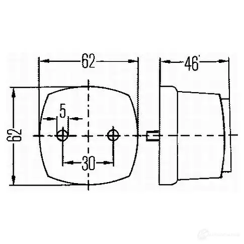 Задний габаритный фонарь HELLA 2tm003057031 027000 17733 E1 11583 изображение 1