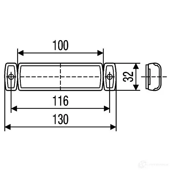 Задний габаритный фонарь HELLA E1 1395 E1 1398 2tm008645661 17741 изображение 2