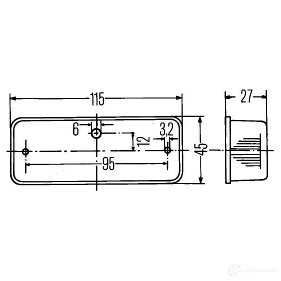 Задний габаритный фонарь HELLA MHLPHON E1 31410 17734 2TM 003 748-011 изображение 1