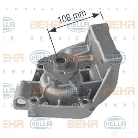 Водяной насос, помпа HELLA _BEHR HELLA SERVICE_ Z9QVH3T 48436 8mp376802244