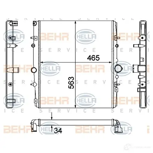 Водяной насос, помпа HELLA _BEHR HELLA SERVICE_ 48783 SDGPD1 8mp376805044