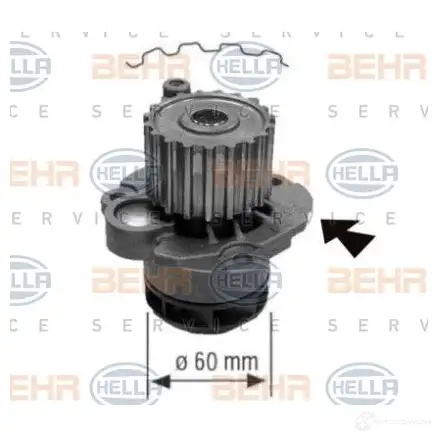 Водяной насос, помпа HELLA _BEHR HELLA SERVICE_ WCPU1 49216 8mp376810094