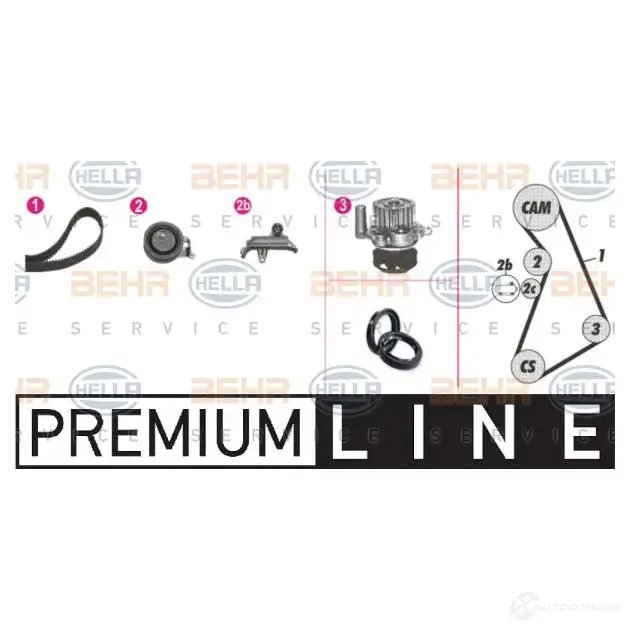 Комплект ремня грм с водяным насосом HELLA _BEHR HELLA SERVICE_ IQFA7UZ 49199 8mp376809811