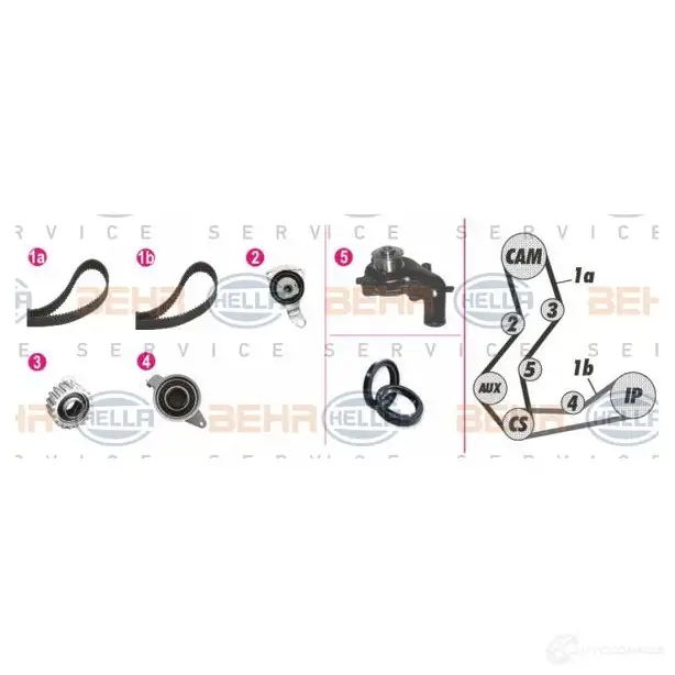 Комплект ремня грм с водяным насосом HELLA _BEHR HELLA SERVICE_ 8mp376806871 48981 VKBD3V
