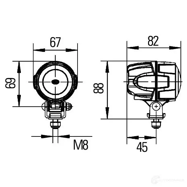 Лампа освещения салона HELLA 12836 9F4AM 1G0 995 050-001 Modul 50 LED изображение 7