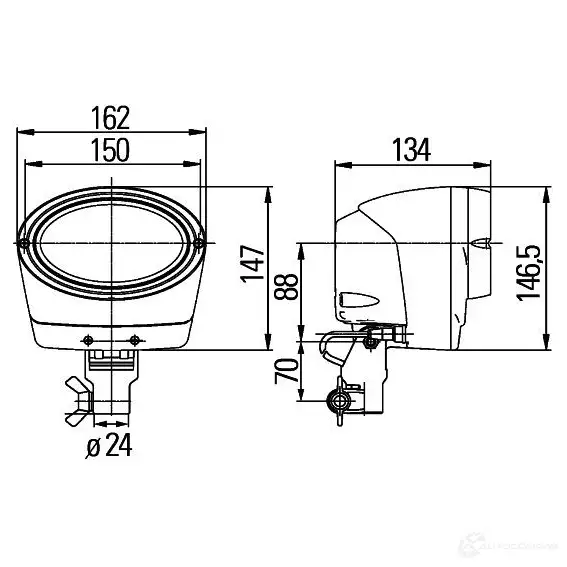 Рабочее освещение HELLA PVUFV 13113 1ga996261701 Oval 100 Xenon Integral