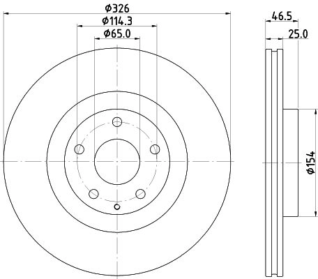 Тормозной диск HELLA FV V08 8DD 355 134-771 1440335525 изображение 0