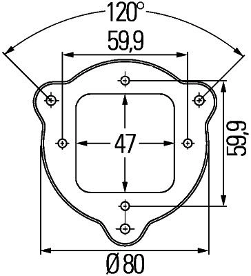 Кронштейн крепления HELLA 4082300338874 9XD 161 119-017 KF WW3O 4438015 изображение 2