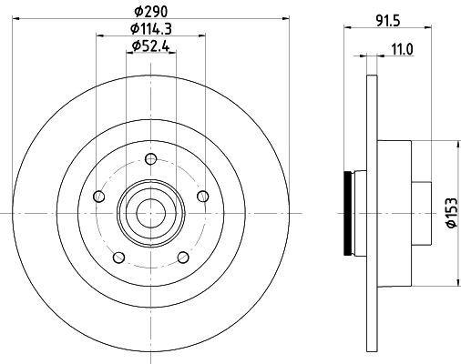 Тормозной диск HELLA 8DD 355 133-241 1440335542 NQN R0