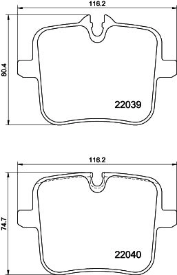 Тормозные колодки дисковые, комплект HELLA 8DB 355 037-991 1439896100 MFI BO6 изображение 0