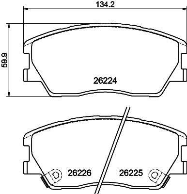 Тормозные колодки дисковые, комплект HELLA 8DB 355 040-591 R6QWZ 0W 1440336419 изображение 0