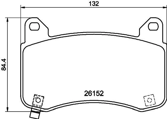 Тормозные колодки дисковые, комплект HELLA 1439896153 T6613 XD 8DB 355 040-901