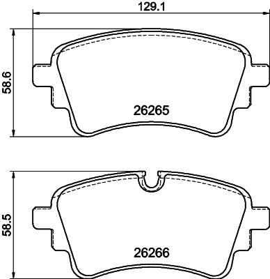 Тормозные колодки дисковые, комплект HELLA 6Y GC46K 8DB 355 040-941 1439896157