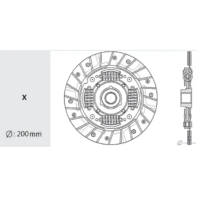 Диск сцепления VALEO PHC KD-25 1422788939 TM58 2 BQ1WC5