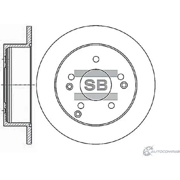 Тормозной диск SANGSIN GC3 06M 1422787126 SD1006 изображение 0