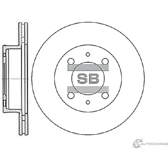 Тормозной диск SANGSIN SD1010 1422787129 9 F6GQV