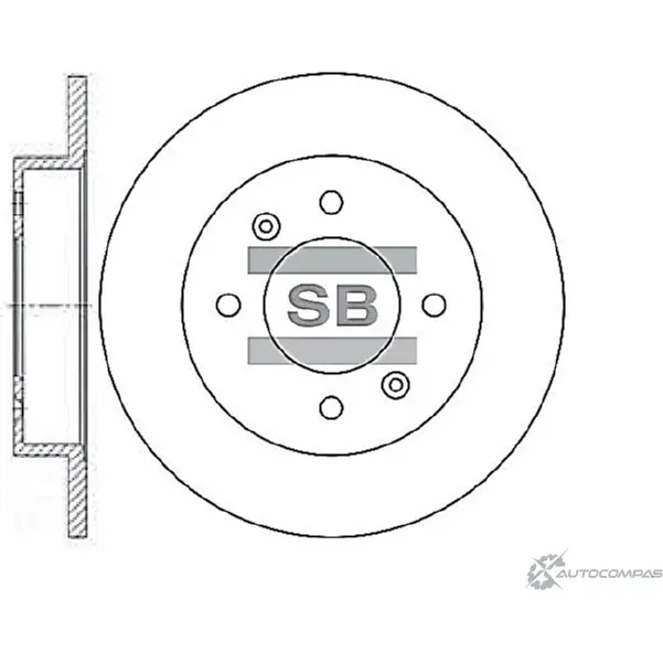 Тормозной диск SANGSIN 1422787081 SD1017 PCP0 F изображение 0